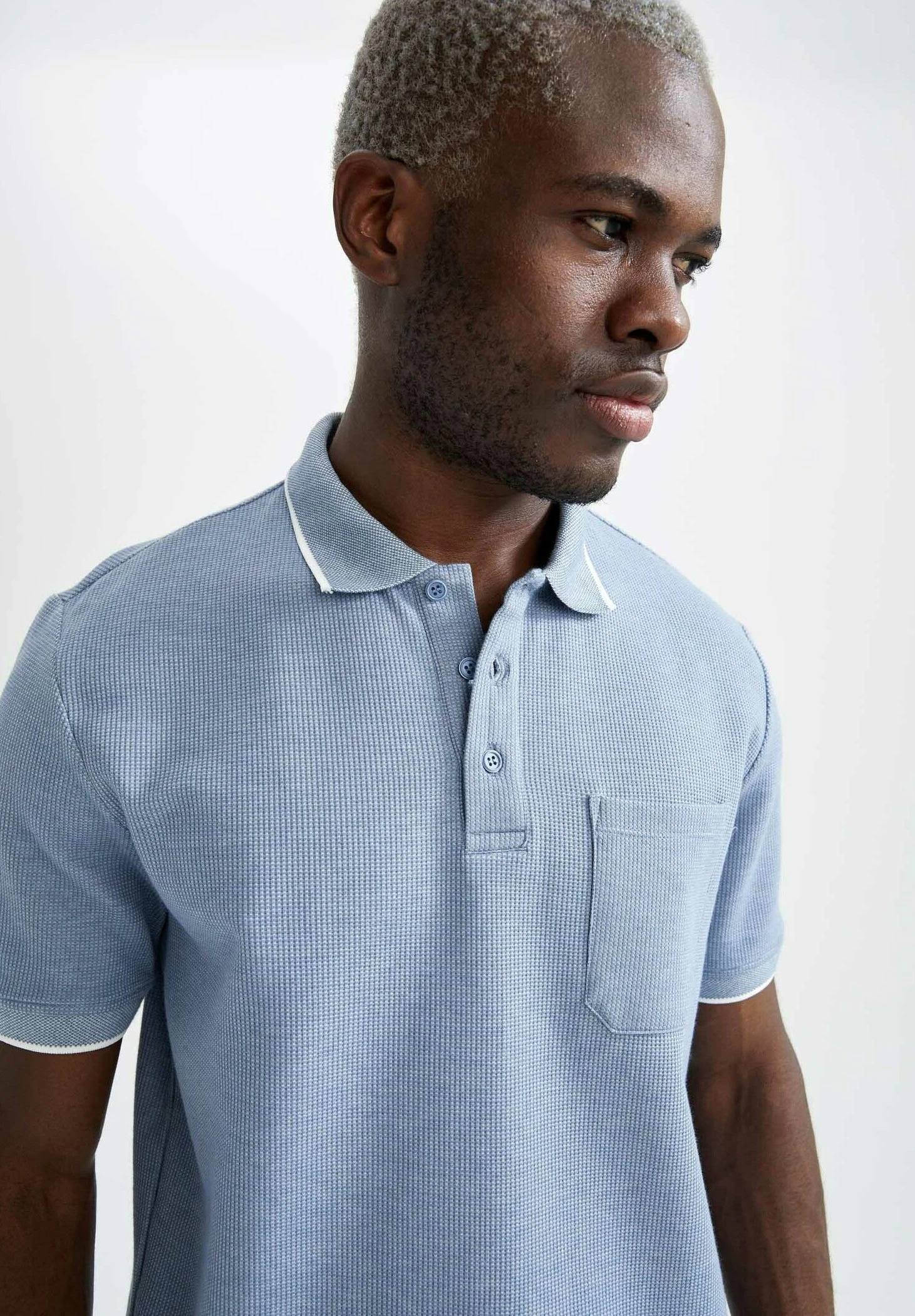 DeFacto Regular Fit - Polo - Blue 4 DeFacto Regular Fit - Polo - Blue - Imagen 4