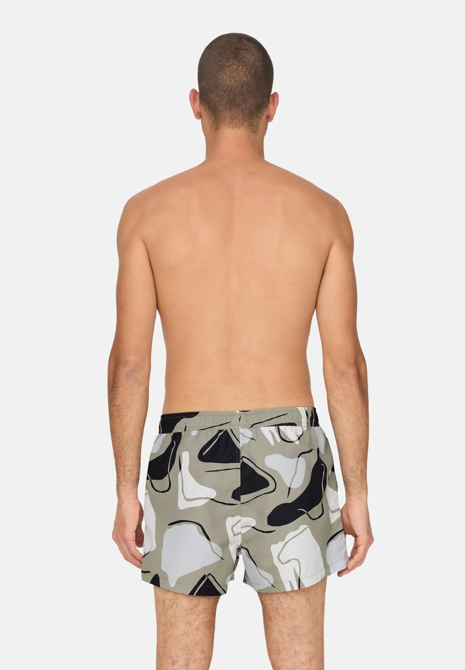 Only & Sons Todd Mit Elastischem Bund Und S - Bañador - Grau 2 Only & Sons Todd Mit Elastischem Bund Und S - Bañador - Grau - Imagen 2