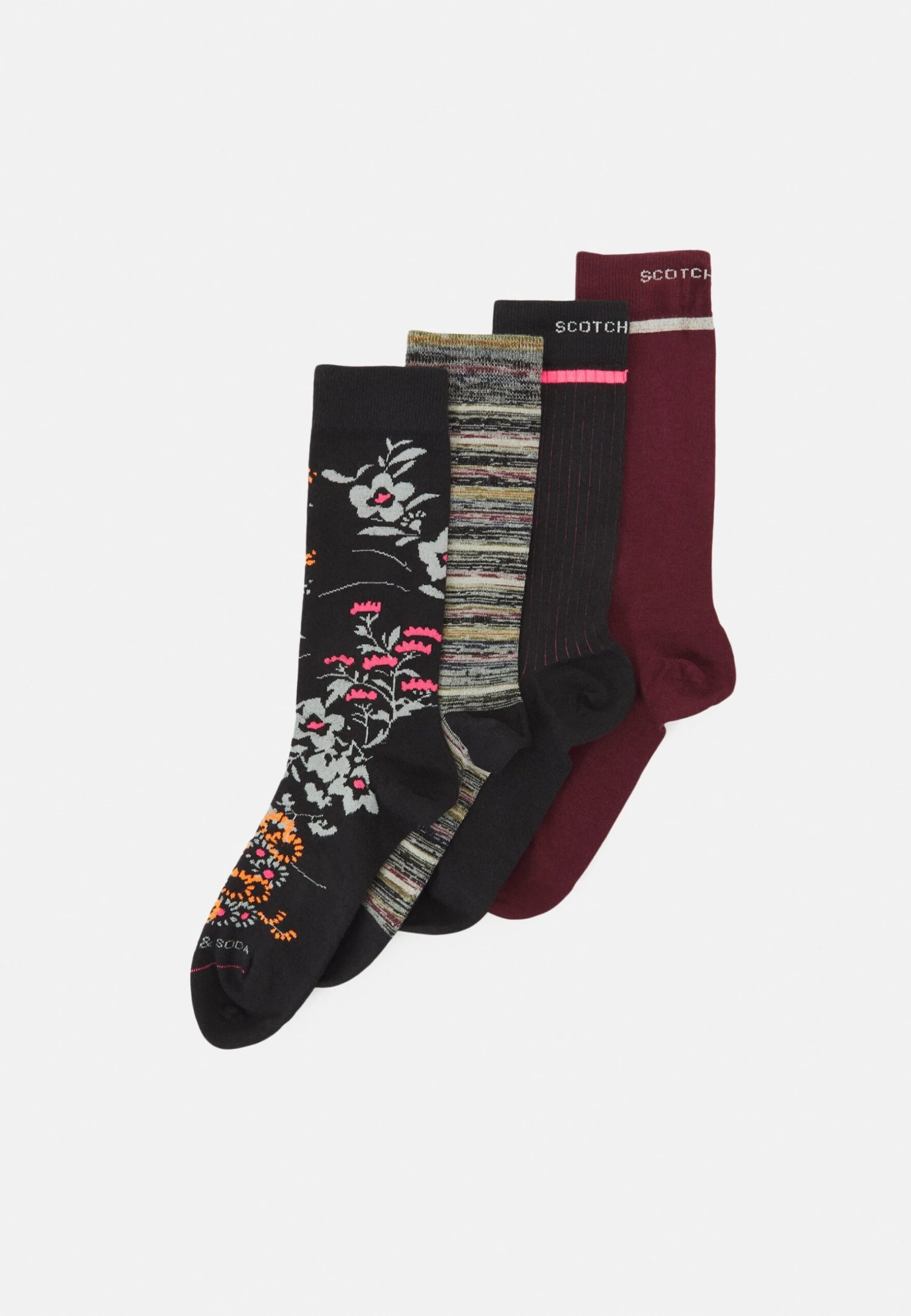 Scotch & Soda Men Giftbox Flower Classic Sock 4 Pack - Calcetines - Black 1 Scotch & Soda Men Giftbox Flower Classic Sock 4 Pack - Calcetines - Black