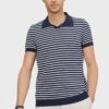Standard Fit Wear Short Sleeved- Polo - Navy Blue White