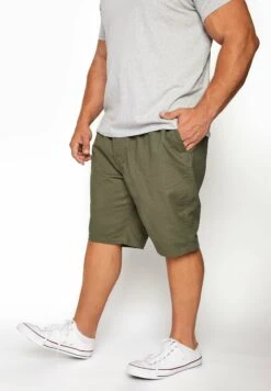 Elasticated Waist- Shorts - Green