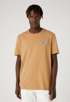Wrangler Logo Tee - Camiseta Básica - Burro Brown