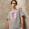 Jordan Brand Crew - Camiseta Estampada - Carbon Heather/Polarized Blue