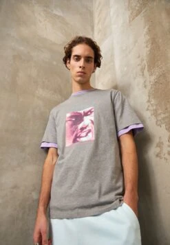 Jordan Brand Crew - Camiseta Estampada - Carbon Heather/Polarized Blue