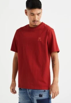 WE FASHION Met Embroidery - Camiseta Básica - Red