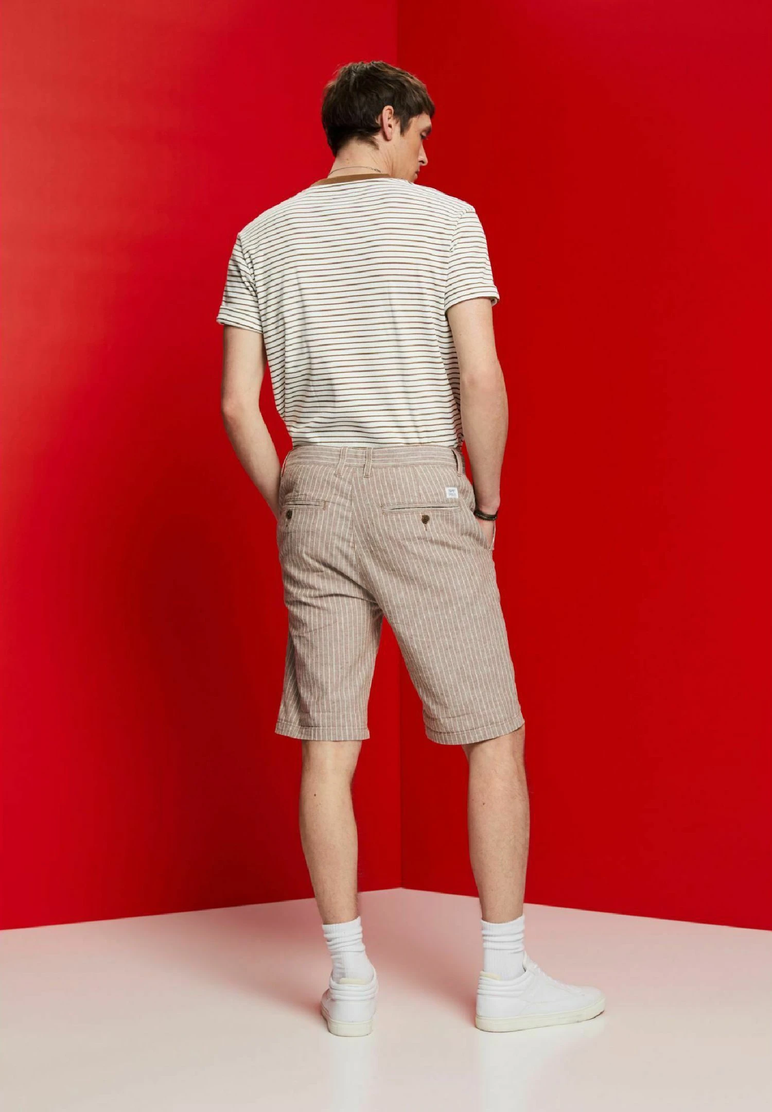 ESPRIT Gestreifte- Shorts - Beige 5 ESPRIT Gestreifte- Shorts - Beige - Imagen 5