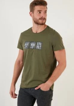 Slim Fit - Camiseta Estampada - Khaki -Jack & Jones Ventas 29b03c1a3cec423aa3f050d83ea70c32