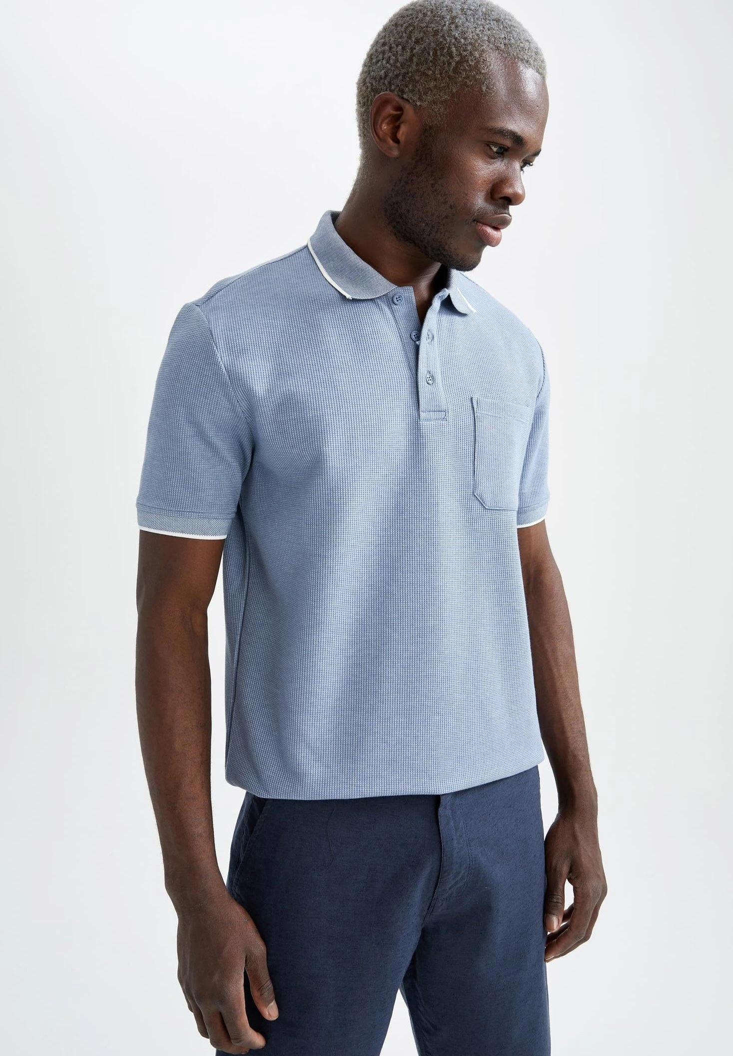 DeFacto Regular Fit - Polo - Blue 1 DeFacto Regular Fit - Polo - Blue