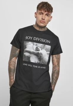 Mister Tee Herren Joy Division Tear Us Apart - Camiseta Estampada - Black
