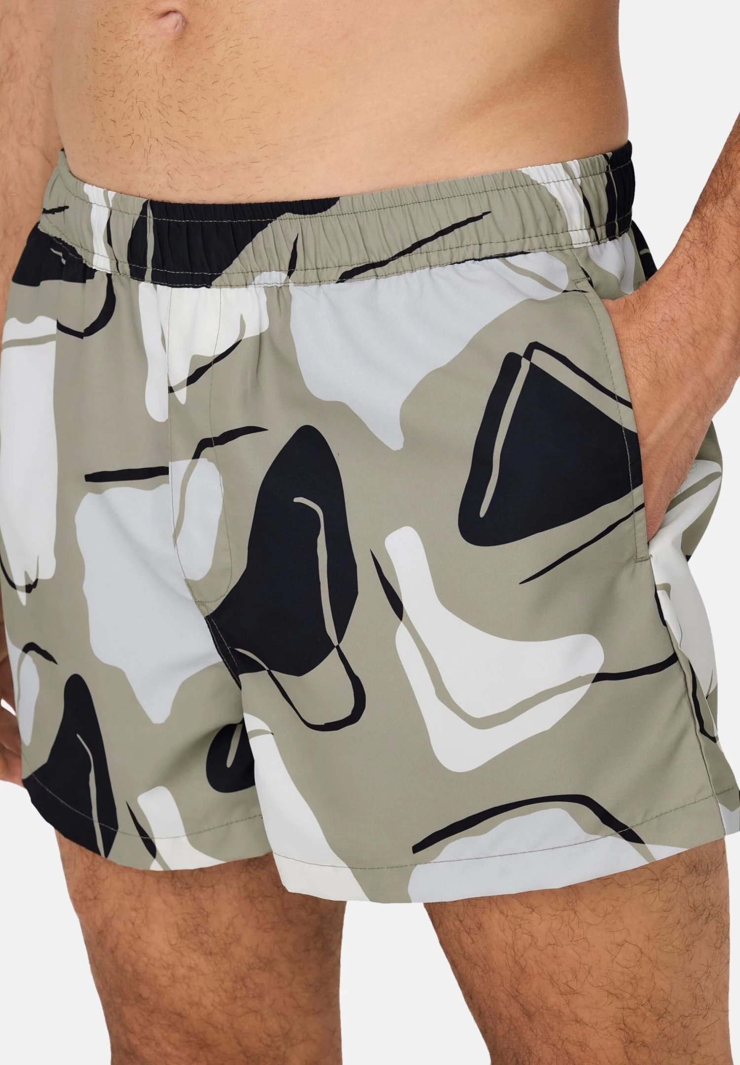 Only & Sons Todd Mit Elastischem Bund Und S - Bañador - Grau 3 Only & Sons Todd Mit Elastischem Bund Und S - Bañador - Grau - Imagen 3