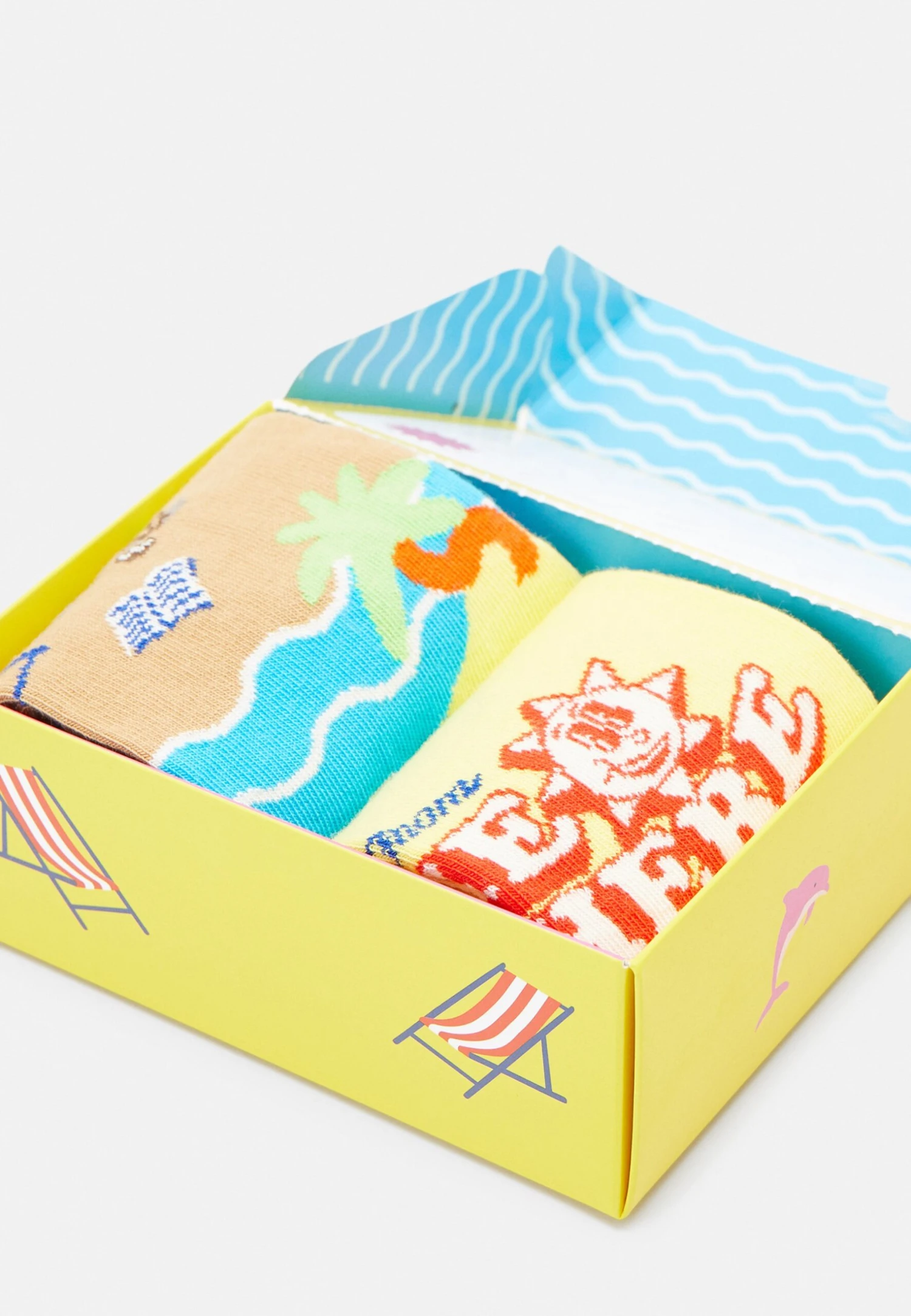 Happy Socks Wish You Were Here Gift Unisex 2 Pack - Calcetines - Yellow 2 Happy Socks Wish You Were Here Gift Unisex 2 Pack - Calcetines - Yellow - Imagen 2