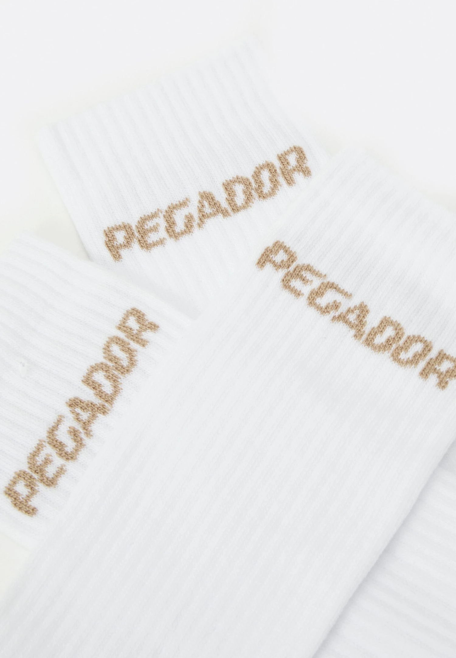 Pegador Side Logo Socks Unisex 3 Pack - Calcetines - White/Espresso 2 Pegador Side Logo Socks Unisex 3 Pack - Calcetines - White/Espresso - Imagen 2