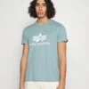 Alpha Industries Neon- Camiseta Estampada - Grey Blue