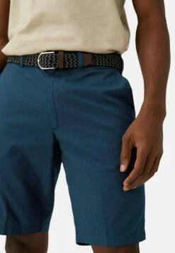 Marks & Spencer Checked Belted Chino - Shorts - Navy Mix