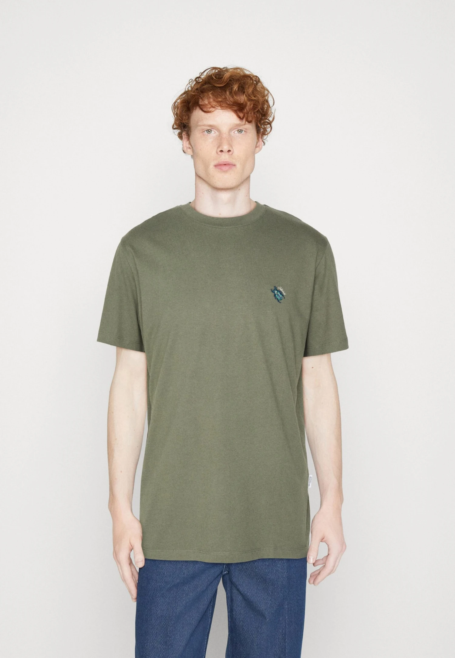 Selected Homme Slhrick O-Neck Tee - Camiseta Básica - Agave Green 1 Selected Homme Slhrick O-Neck Tee - Camiseta Básica - Agave Green