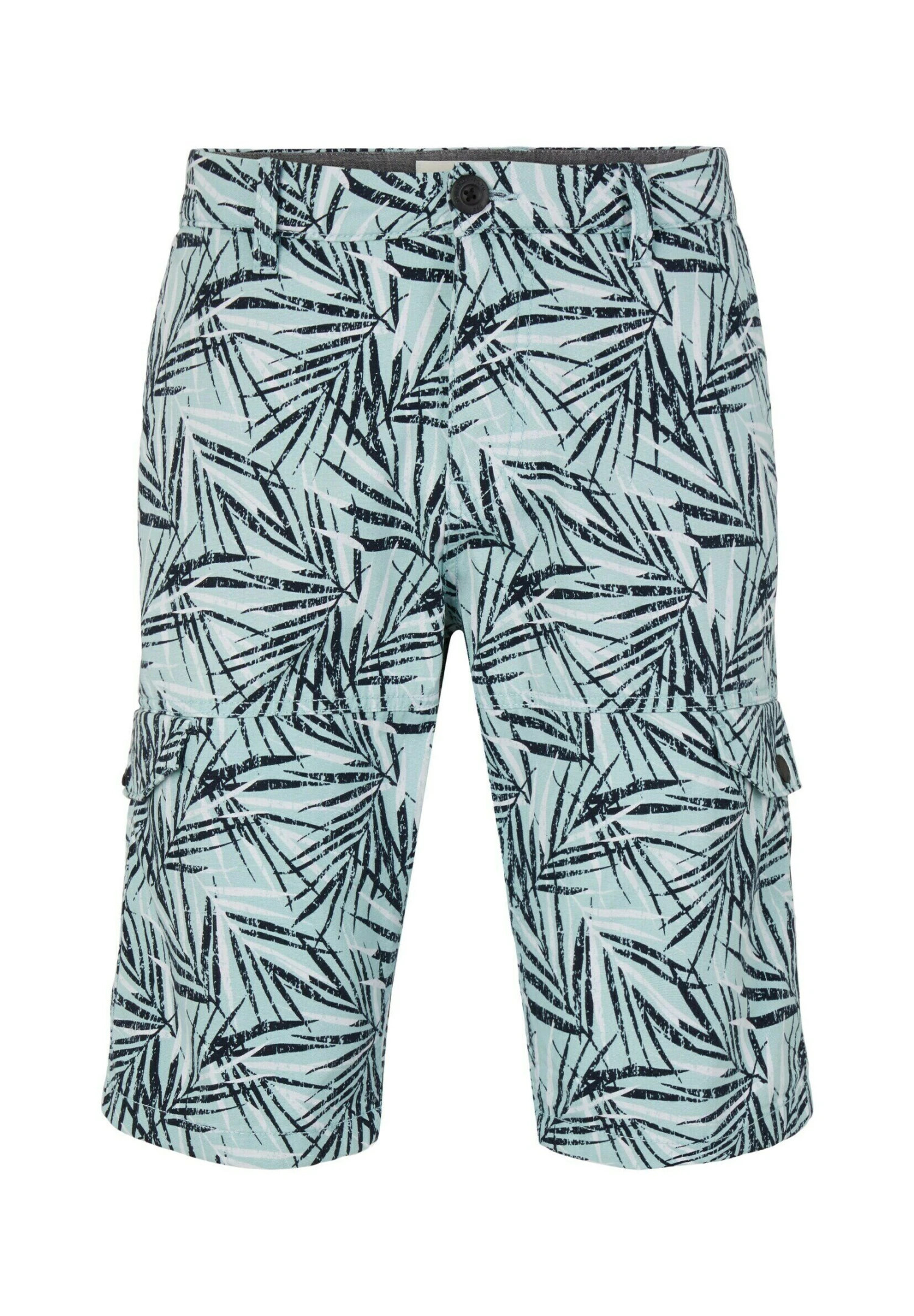 Tom Tailor Gemusterte Cargo - Shorts - Mint Navy Big Leaf Design 6 Tom Tailor Gemusterte Cargo - Shorts - Mint Navy Big Leaf Design - Imagen 6