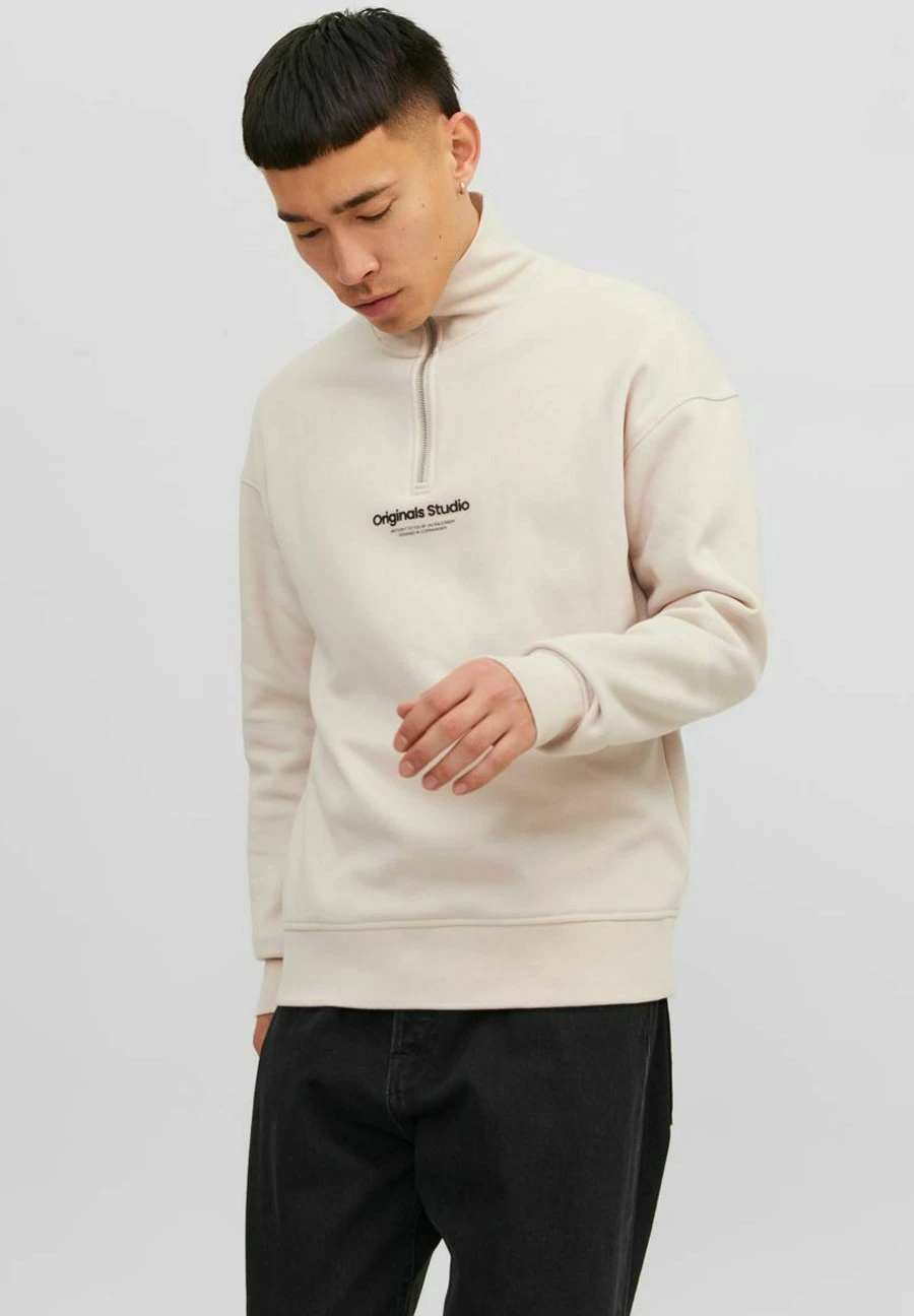 Jack & Jones Jorvesterbro Quarter Zip Hn Sn - Sudadera - Moonbeam 1 Jack & Jones Jorvesterbro Quarter Zip Hn Sn - Sudadera - Moonbeam
