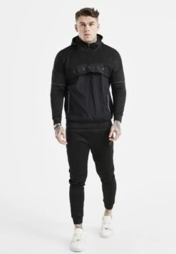 SikSilk Panelled Joggers - Pantalones Deportivos - Black