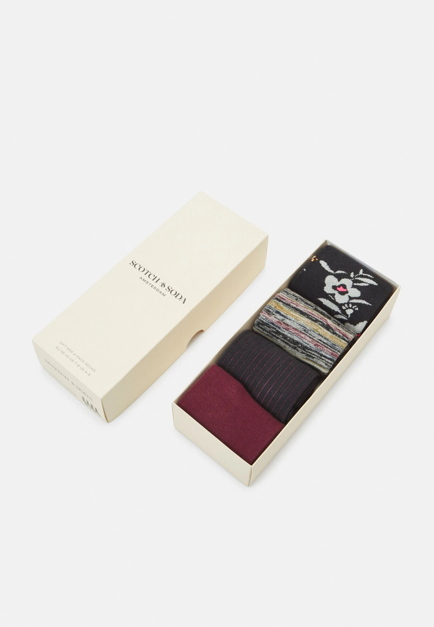 Scotch & Soda Men Giftbox Flower Classic Sock 4 Pack - Calcetines - Black 2 Scotch & Soda Men Giftbox Flower Classic Sock 4 Pack - Calcetines - Black - Imagen 2