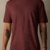 Intimissimi Kurzarm Aus Oil Washed - Camiseta Básica -Burgundy Red