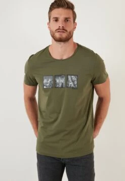 Slim Fit - Camiseta Estampada - Khaki -Jack & Jones Ventas 5da62adfedf443bcacded3c1f4a4d5a5