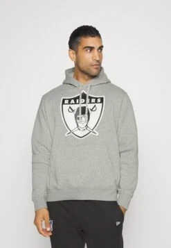 Nike Performance Nfl Las Vegas Raiders Mens Rewind Club Hoodie - Sudadera Con Cremallera - Dark Grey Heather