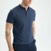 DeFacto Modern Fit- Camiseta Básica - Navy