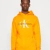 Calvin Klein Jeans Seasonal Monologo Regular- Jersey Con Capucha - Vibrant Orange