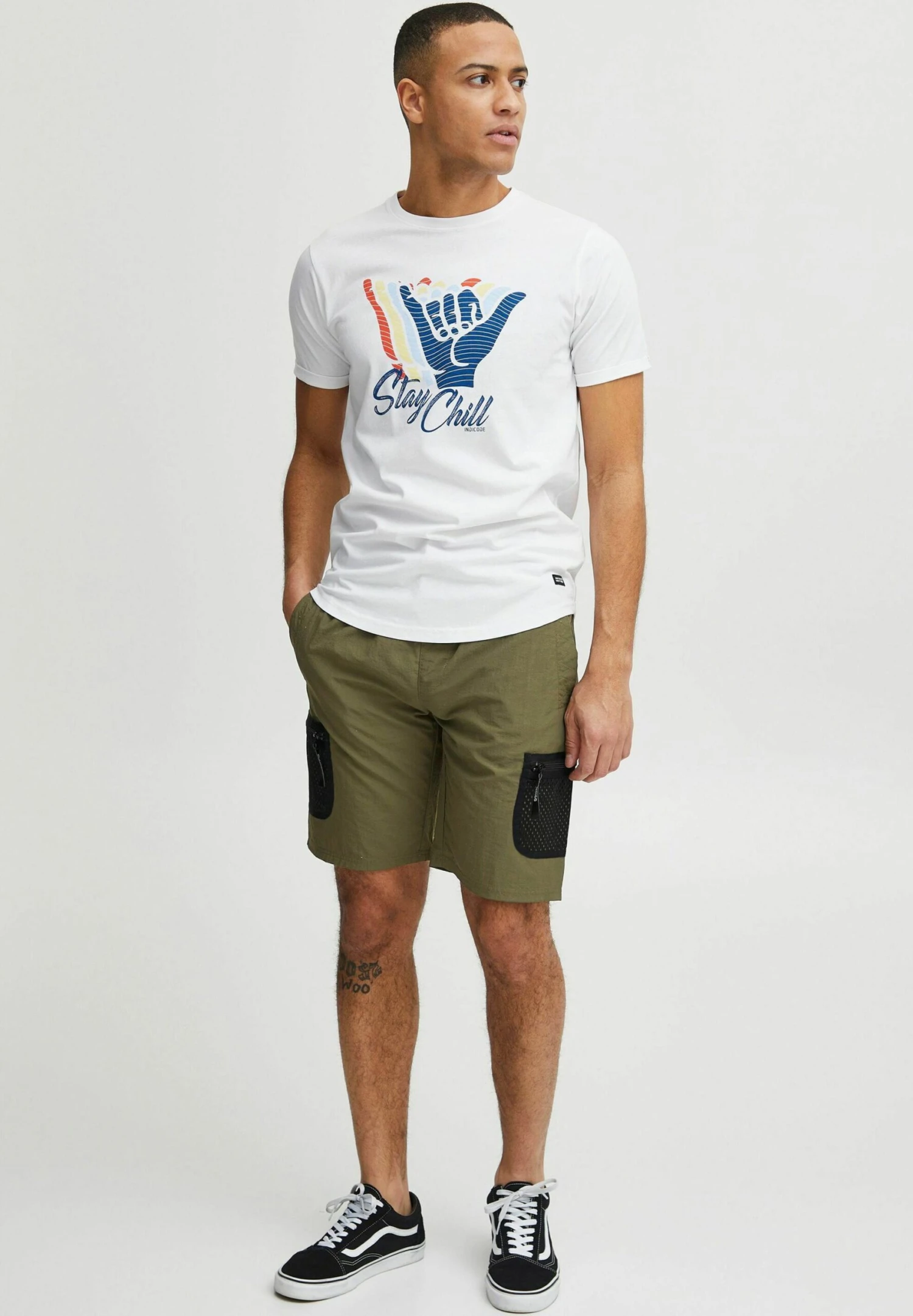 Indicode Jeans Idpeter - Shorts - Army 2 Indicode Jeans Idpeter - Shorts - Army - Imagen 2