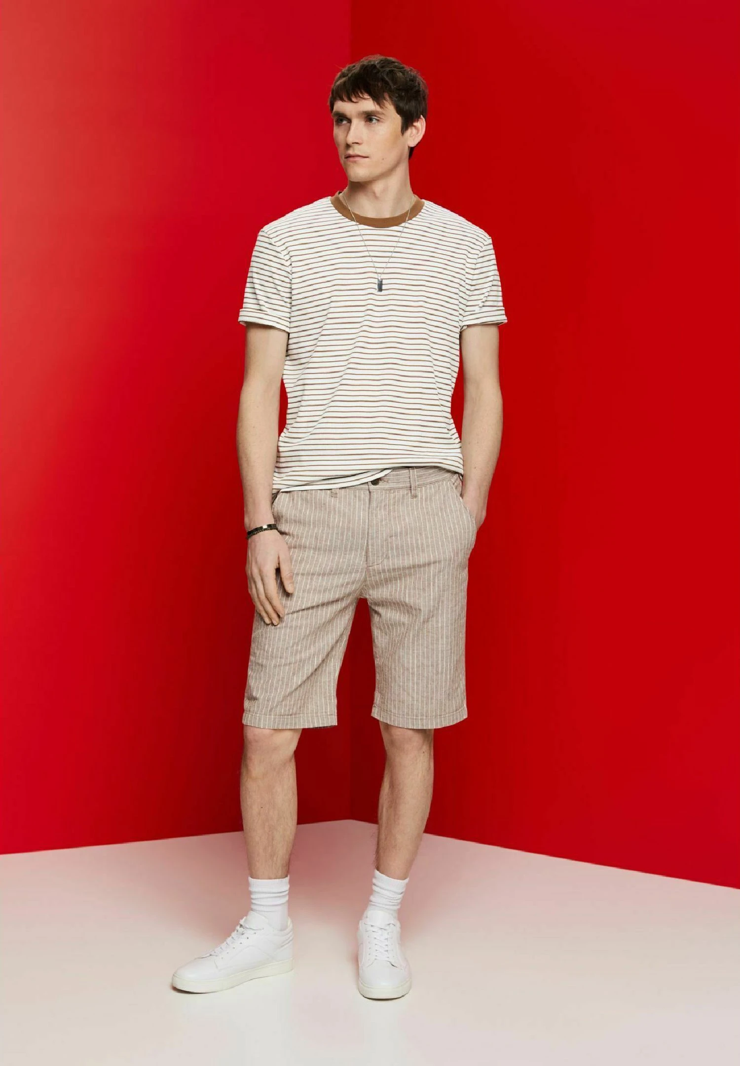 ESPRIT Gestreifte- Shorts - Beige 10 ESPRIT Gestreifte- Shorts - Beige - Imagen 10