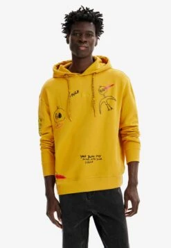 Desigual Jersey Con Capucha - Yellow