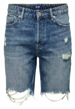 Only & Sons M Destroy- Shorts Vaqueros - Medium Blue Denim