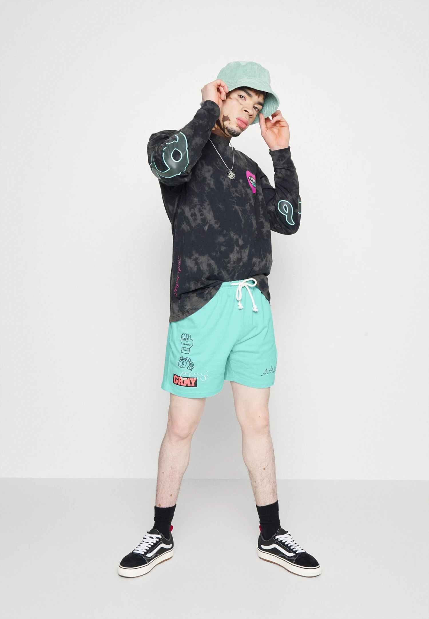 GRIMEY Day Dreamer Unisex- Shorts - Blue 2 GRIMEY Day Dreamer Unisex- Shorts - Blue - Imagen 2