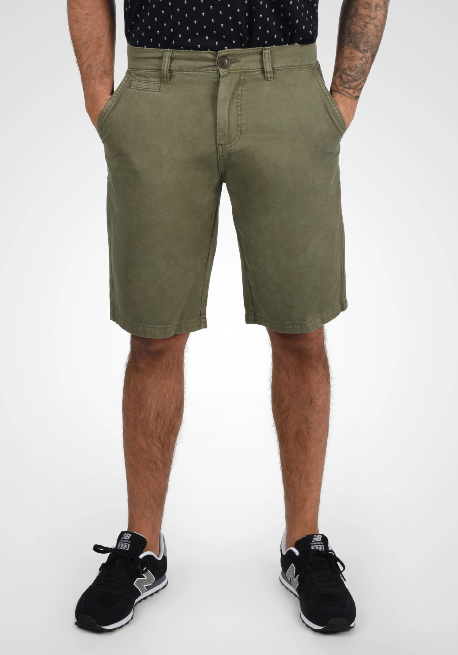 Solid Sdviseu - Shorts - Dusty Olive 1 Solid Sdviseu - Shorts - Dusty Olive