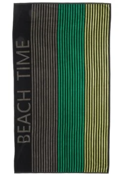 Toalla Playa Time - Toalla De Playa - Black Dark Green Dark Yellow