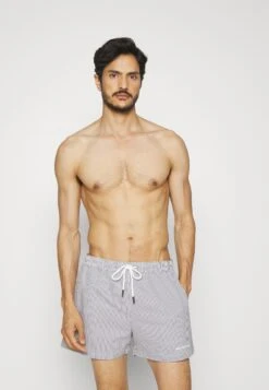 Eco Bobbie Standard Length Swim Short Plus - Bañador - Navy Seersucker