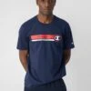 Champion Crewneck Graphic Shop Authentic - Camiseta Estampada - Blue