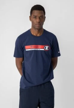 Champion Crewneck Graphic Shop Authentic - Camiseta Estampada - Blue