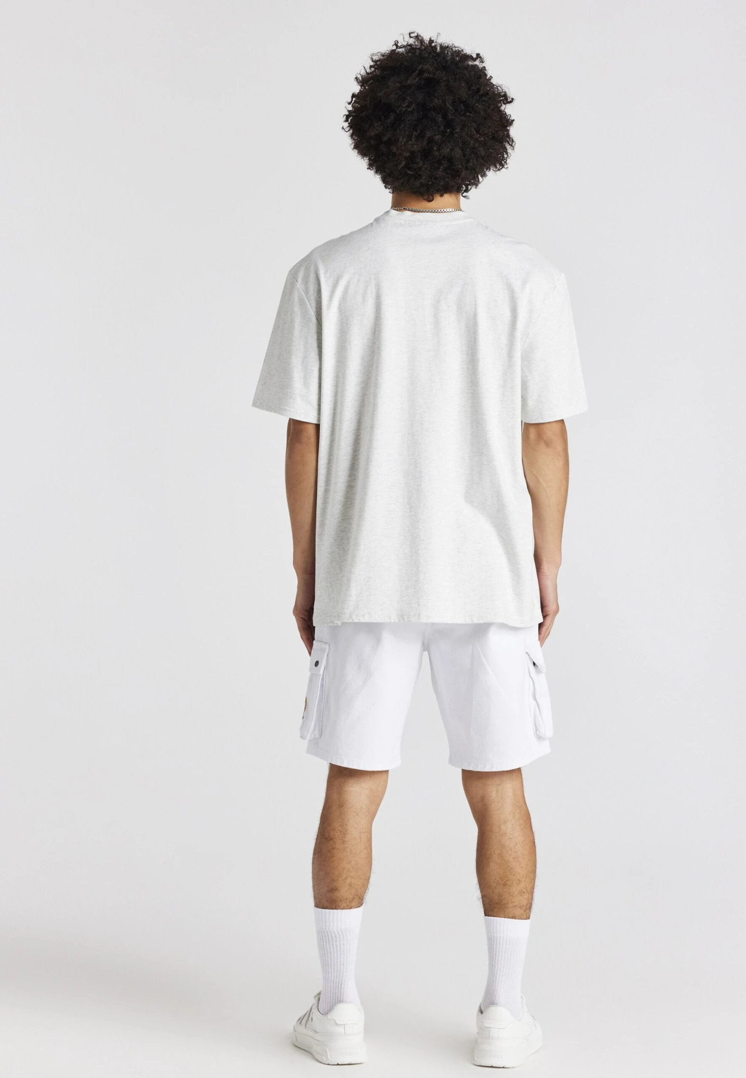 SikSilk Oversized Chain- Camiseta Estampada - Snow Marl 3 SikSilk Oversized Chain- Camiseta Estampada - Snow Marl - Imagen 3