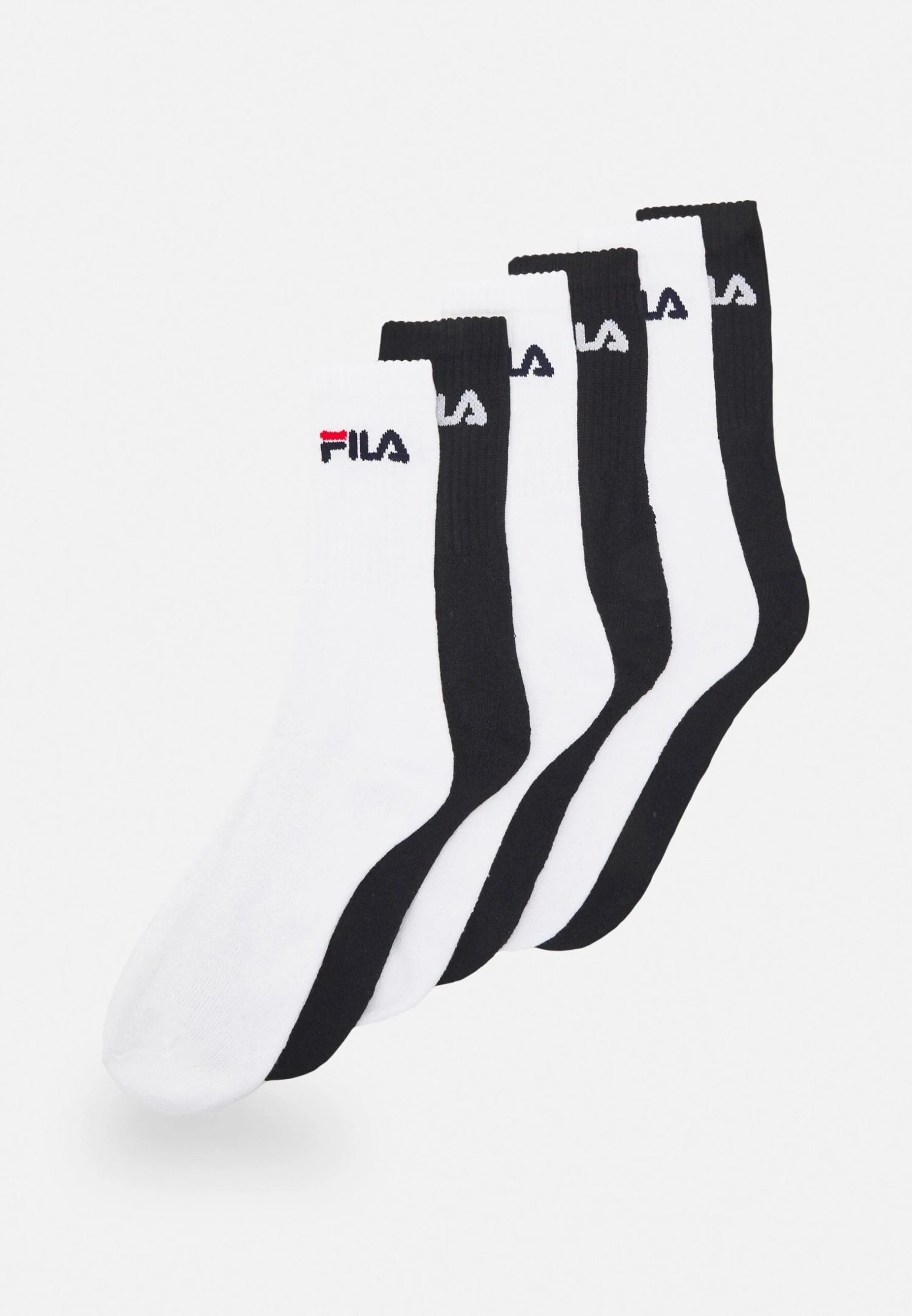 Fila Crew Tennis 6 Pack - Calcetines - Black/White 1 Fila Crew Tennis 6 Pack - Calcetines - Black/White