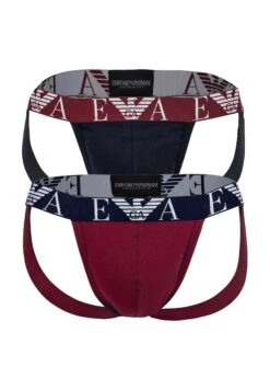 Emporio Armani 2 Pack Jockstrap - Braguitas - Marine Burgund