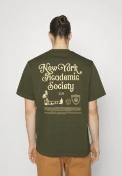 Les Deux New York - Camiseta Estampada - Olive Night/Lemon Sorbet