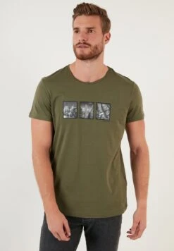 Slim Fit - Camiseta Estampada - Khaki -Jack & Jones Ventas bcfb296be1dc4e318df0efd288e5d76c