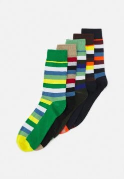 Jack & Jones Jacly Socks 5 Pack - Calcetines - Navy Blazerpack/Jolly Green/Chestnut /Absinthe Green/Cobblestone