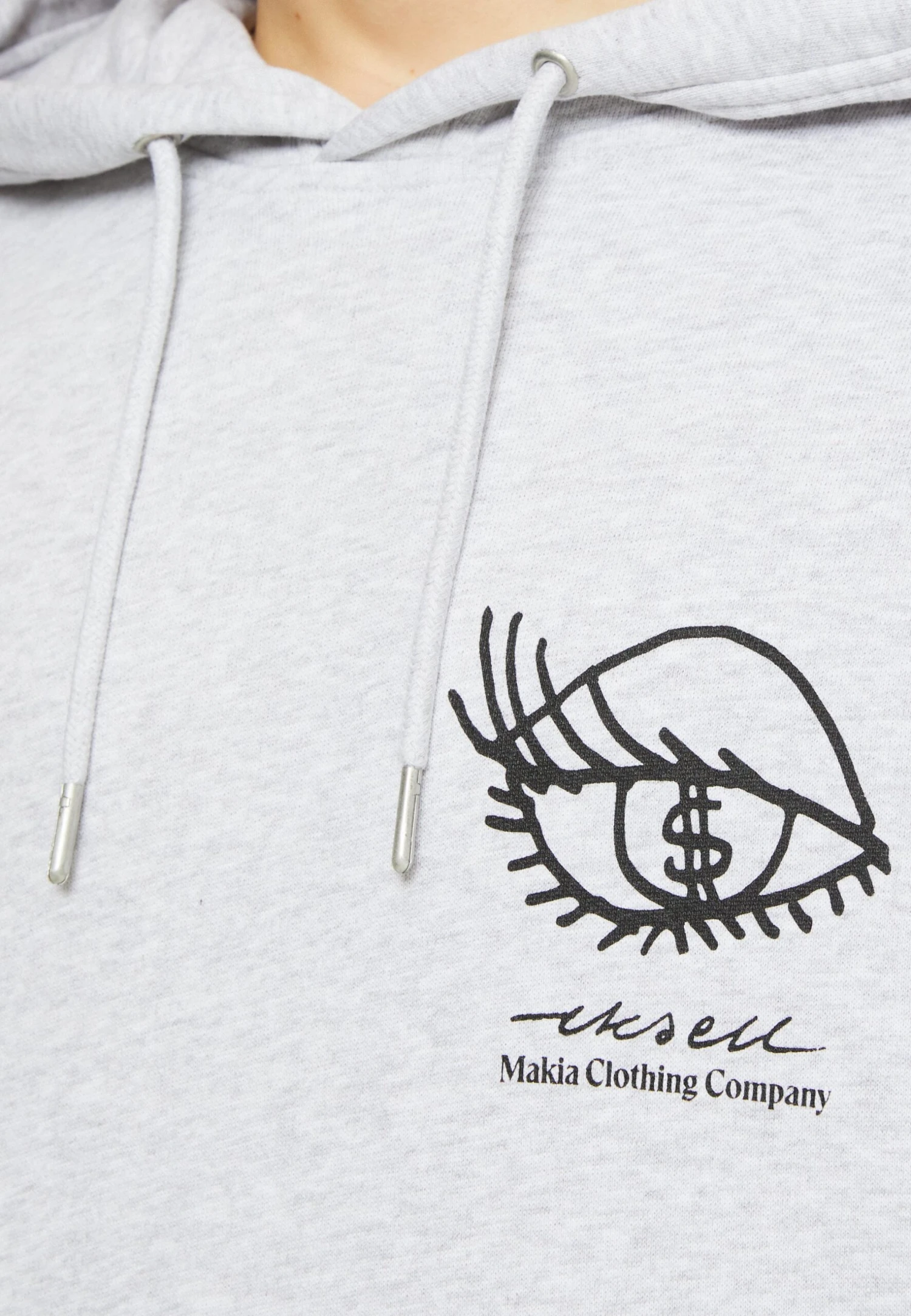 Makia Face Hooded Unisex - Jersey Con Capucha - Light Grey 6 Makia Face Hooded Unisex - Jersey Con Capucha - Light Grey - Imagen 6