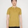 Marc O'Polo Short Sleeve, Collar And Cuffs, Slits At Hem - Polo - Autumn Hay