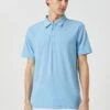 Koton Basic Neck Buttoned Short Sleeve - Polo - Blue