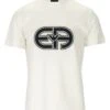 Con Maxi Logo Panna Emporio Armani - Camiseta Estampada - White