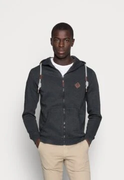 Indicode Jeans Quinby - Sudadera Con Cremallera - Charcoal Mix