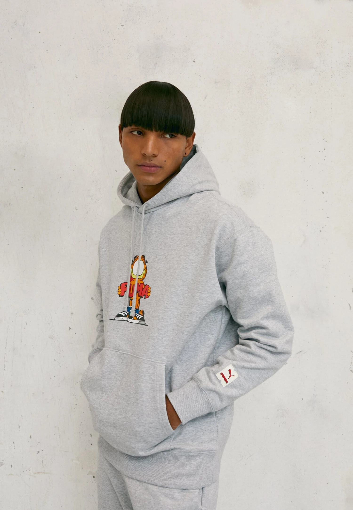 Puma Garfield - Jersey Con Capucha - Light Gray 4 Puma Garfield - Jersey Con Capucha - Light Gray - Imagen 4